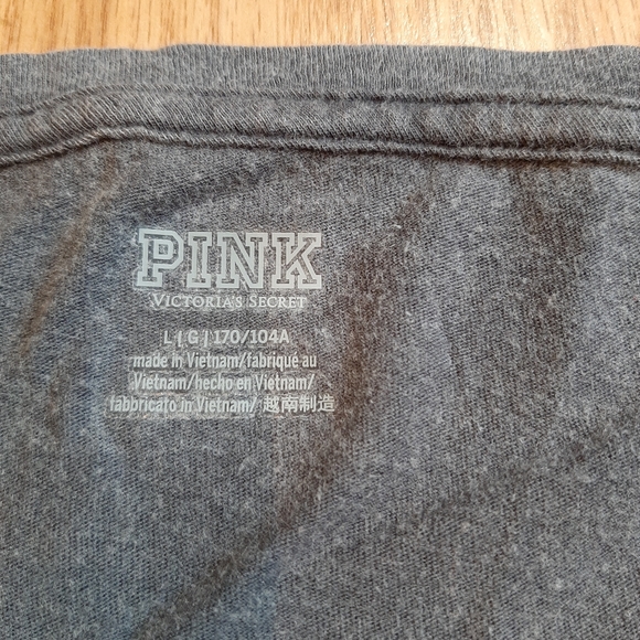 NWT PINK Victoria's Secret Cropped Long Sleeve Lounge Pajama Shirt - Picture 3 of 5